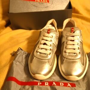 Prada sneakers silver size 38